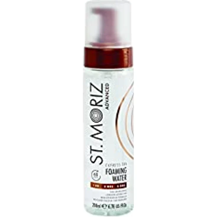 St Moriz Advanced Express Tan Clear Foaming Water | Express Clear Fake Tan Mousse | 1 Stunde für leichtes Leuchten, 3 Stunden für mittleres Leuchten, 6 Stunden für tiefes Leuchten | 200 ml – Bild 1