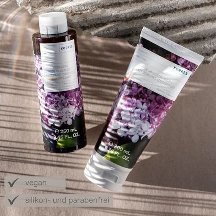 Korres Lilac Bodylotion, 200 ml, feuchtigkeitsspendende Lotion mit Blumenduft für Damen – Bild 2