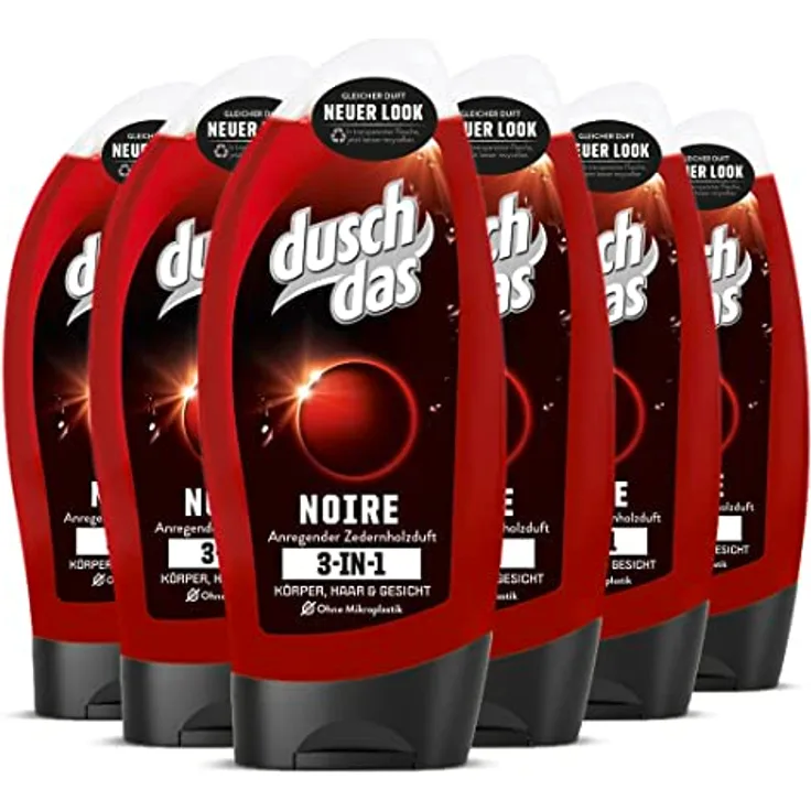Duschdas Duschgel 250ml Noire, 6er Pack (6 x 250 ml)