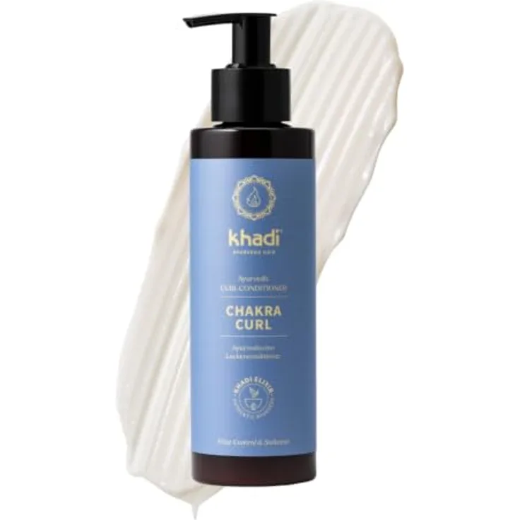 khadi ChakraCurl Conditioner, 200 ml - Ayurvedischer Lockenconditioner für Feuchtigkeit, Geschmeidigkeit & Frizz Kontrolle, bis zu 20% Kräuterelixier