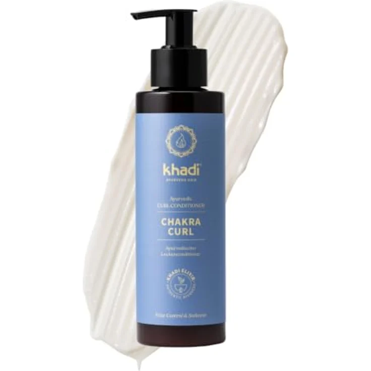 khadi ChakraCurl Conditioner, 200 ml - Ayurvedischer Lockenconditioner für Feuchtigkeit, Geschmeidigkeit & Frizz Kontrolle, bis zu 20% Kräuterelixier – Bild 1