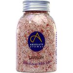 Absolute Aromas Lavendel Badesalz 290g - Rosa Himalaya-Salz mit 100% reinem ätherischen Lavendelöl