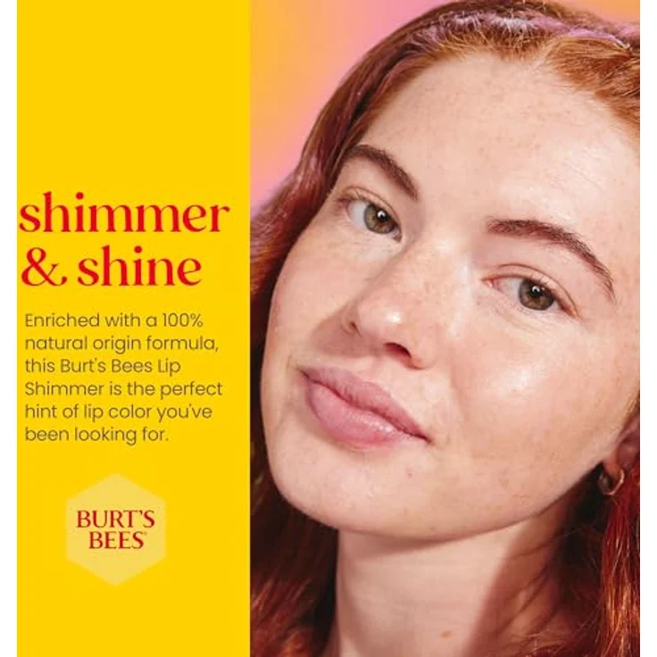 Burt's Bees Grapefruit Gloss Lip Shimmer, 2,6 g (1er Pack) - Natürlicher Lippenstift mit fruchtigem Glanz – Bild 3