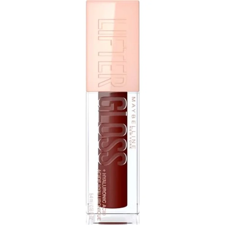 Maybelline New York Lifter Gloss 028 Maple, Lippenpflege mit Hyaluronsäure für intensiven Glanz und Volumen – Bild 1