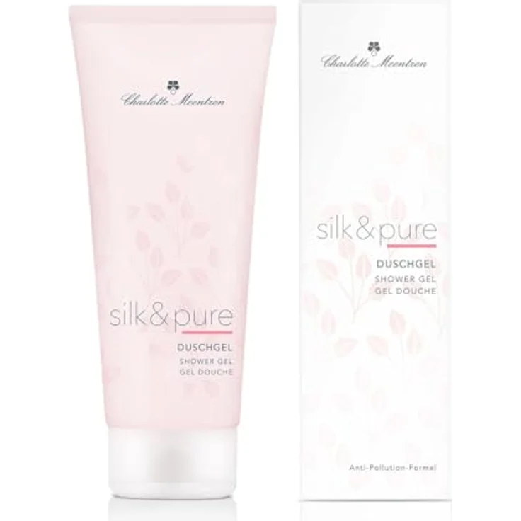 Charlotte Meentzen Silk & Pure Duschgel, 200 ml, mit Pfirsichblüten-Extrakt und Panthenol zur sanften Reinigung und Feuchtigkeitsschutz – Bild 2