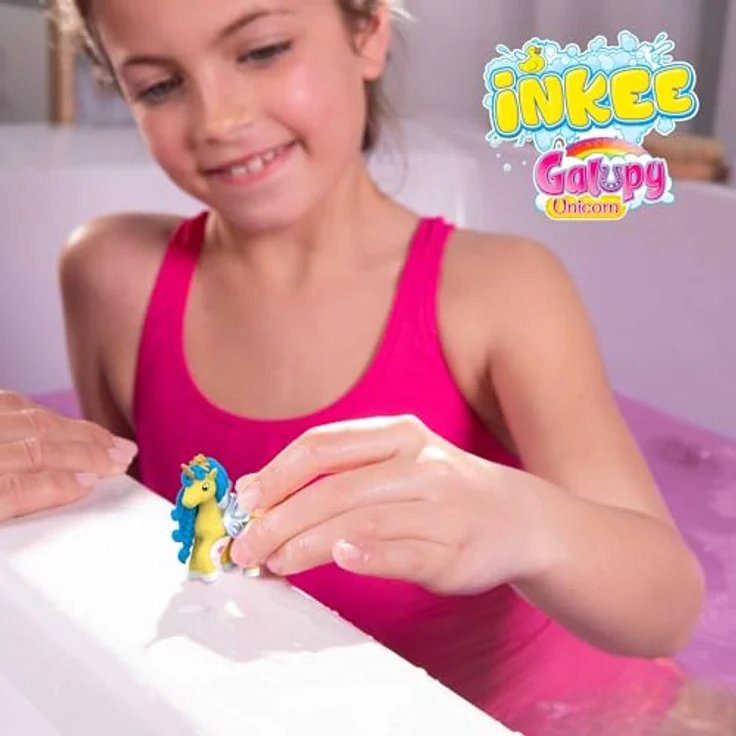 INKEE Surprise Galupy Unicorn, Einhorn Badebombe mit Karamellduft und Jojobaöl, 100g mit Überraschungsspielzeug – Bild 5