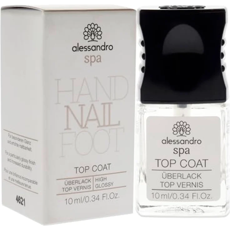 Alessandro Spa Überlack 10 ml, transparenter Nagellack – Bild 3