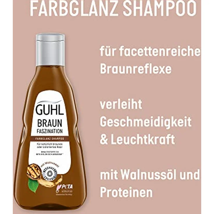 Guhl Braun Faszination Shampoo - Inhalt: 250 ml - Haartyp: brünett, braun – Bild 3
