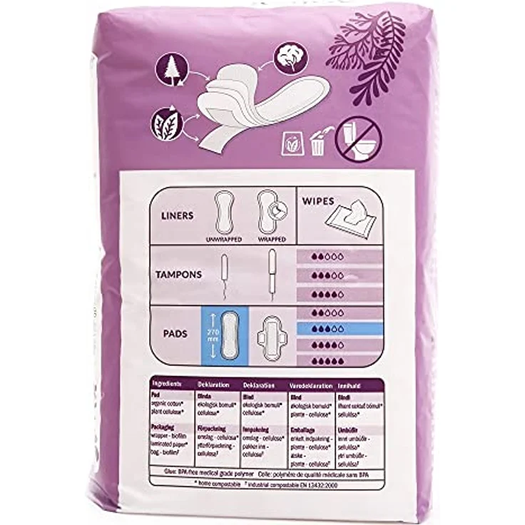 Natracare Organic Cotton Ultra Maxi Pads 12 Super, biologisch abbaubar, plastikfrei, chlorfrei, latexfrei – Bild 4