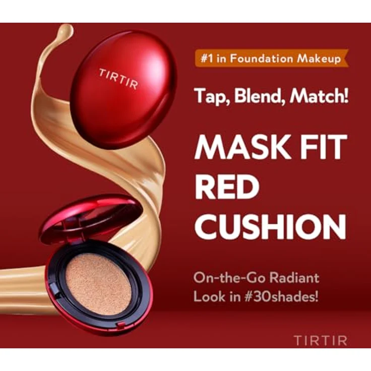 TIRTIR Red Cushion 22N, Kissen-Make-up-Grundierung für fleckenfreien Teint, Shell Beige, 18 g – Bild 2