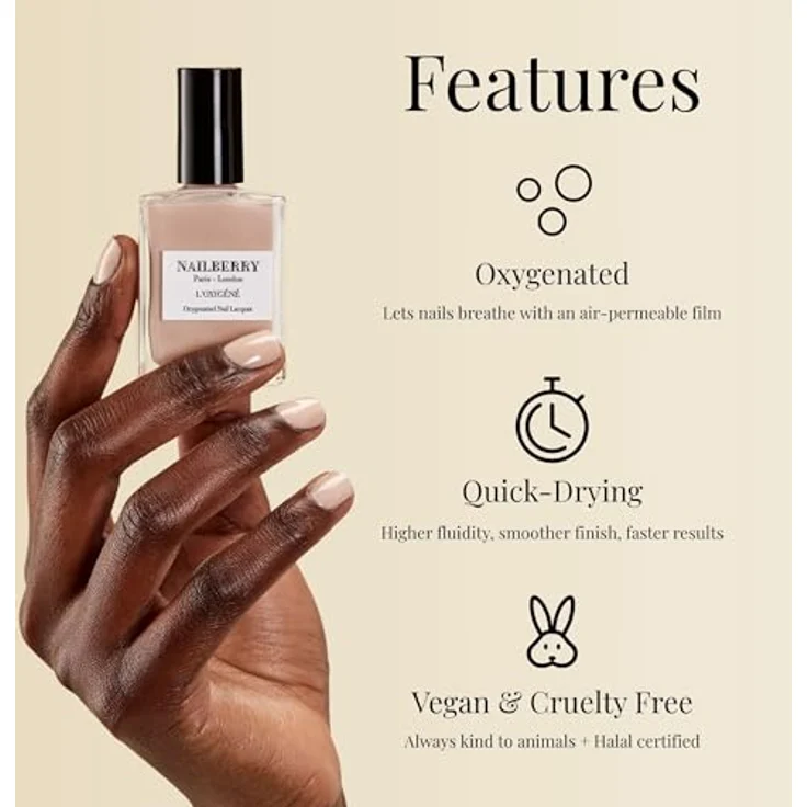 Nailberry GRATEFUL, Oxygenated Nagellack 15 ml mit UV-Schutz und atmungsaktiver Formel – Bild 4