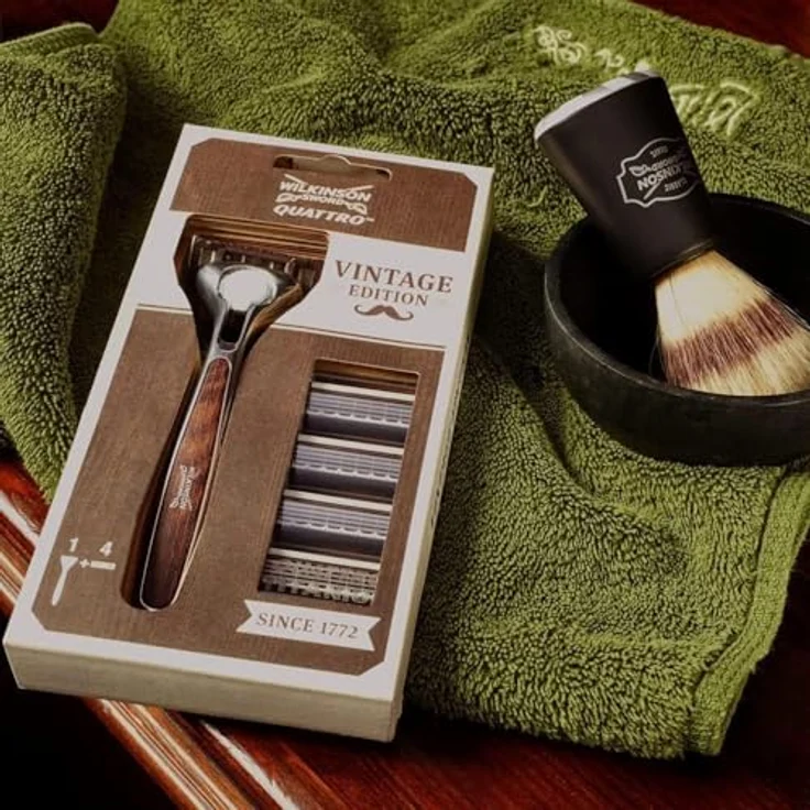 Wilkinson Sword Quattro Herren Rasierer Vintage Edition mit 1 Rasierklinge, 1 St – Bild 11