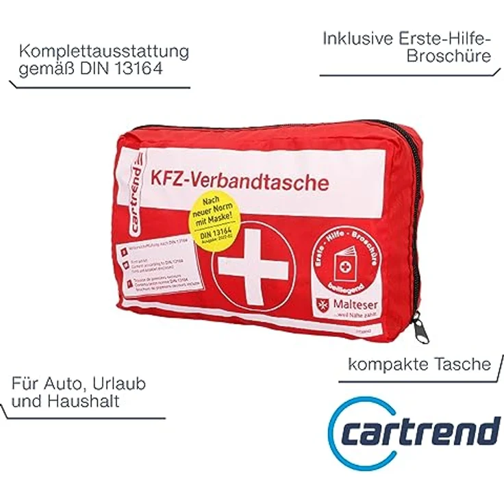 Cartrend KFZ-Verbandtasche, rot - Preisvergleich – Bild 3