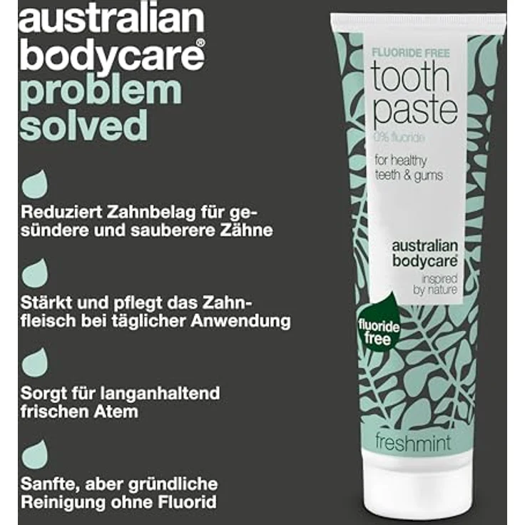 Australian Bodycare Fluoridfreie Zahnpasta – Reduziert Plaque, schützt das Zahnfleisch, langanhaltend frischer Atem – Bild 3
