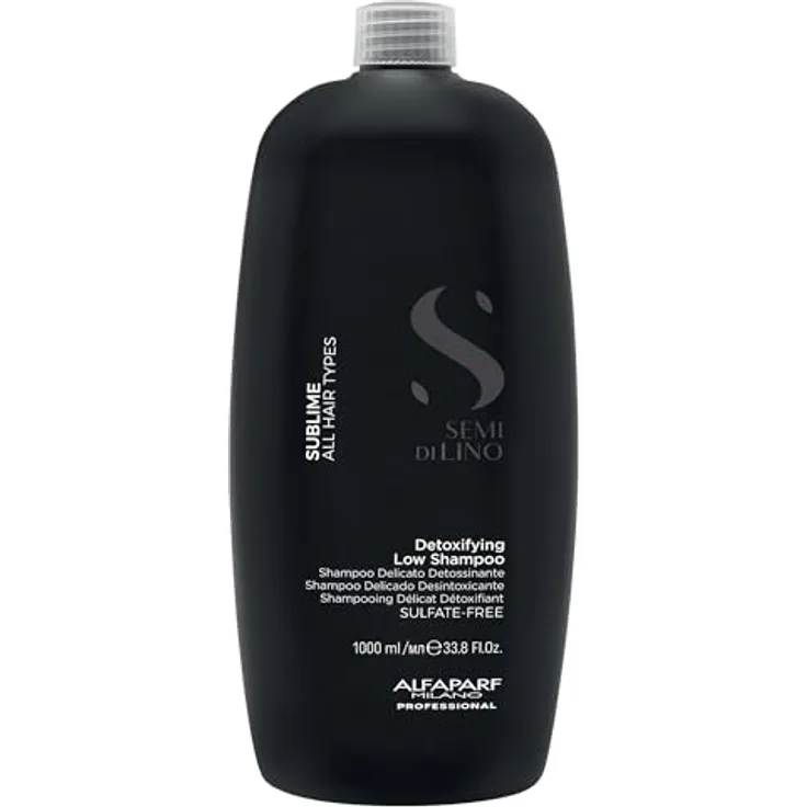 ALFAPARF MILANO Semi Di Lino Sublime Detoxifying Shampoo 1000 ml Entgiftungsshampoo, Geeignet für alle Haartypen, Unparfümiert