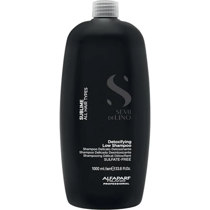 ALFAPARF MILANO Semi Di Lino Sublime Detoxifying Shampoo 1000 ml Entgiftungsshampoo, Geeignet für alle Haartypen, Unparfümiert – Bild 1