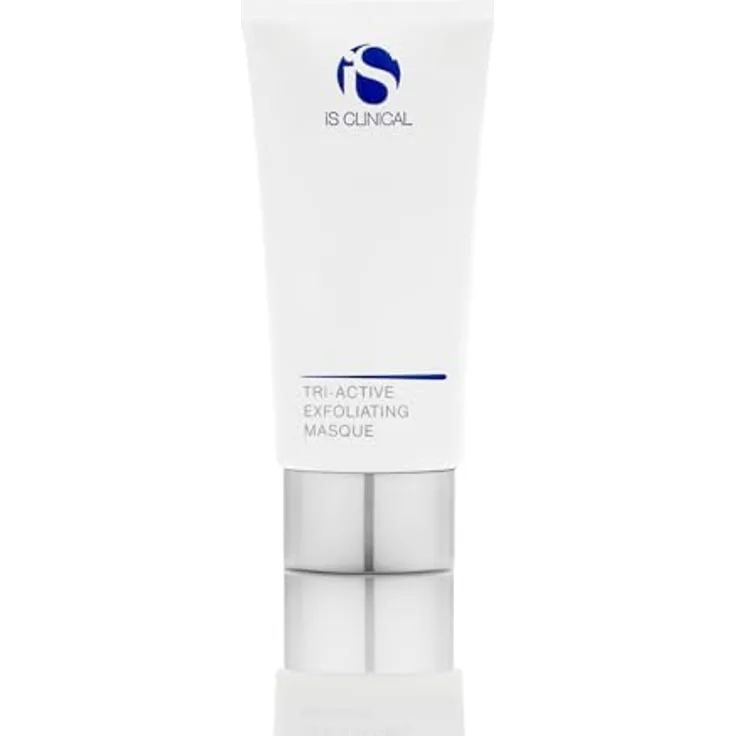 iS Clinical Tri-Active Exfoliating Masque 120 g, Gesichtsmasken mit chemischem und physischem Peeling, antioxidativer brasilianischer Blutorange