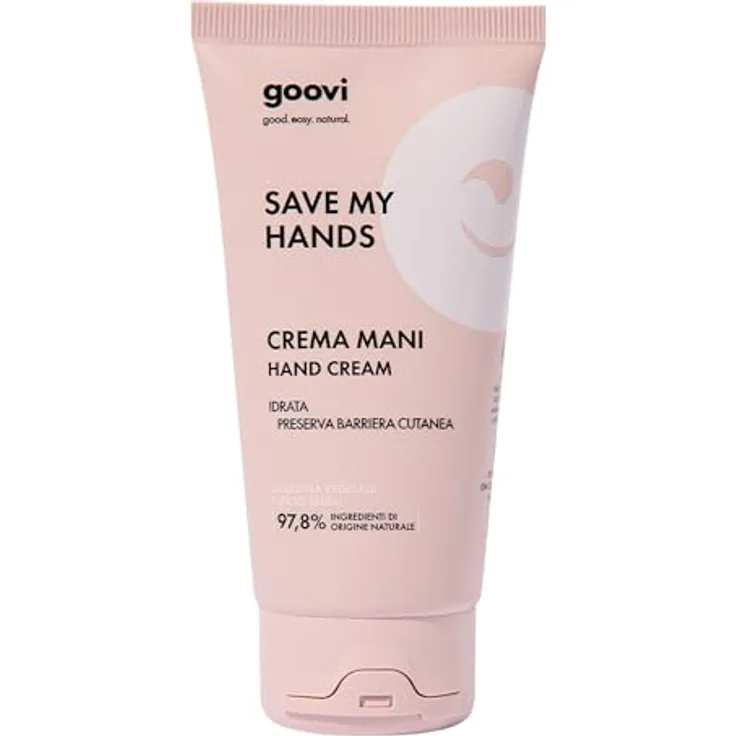GOOVI Save My Hands Hand Cream, schützende und pflegende Feuchtigkeitspflege mit pflanzlichem Glyzerin, 50ml