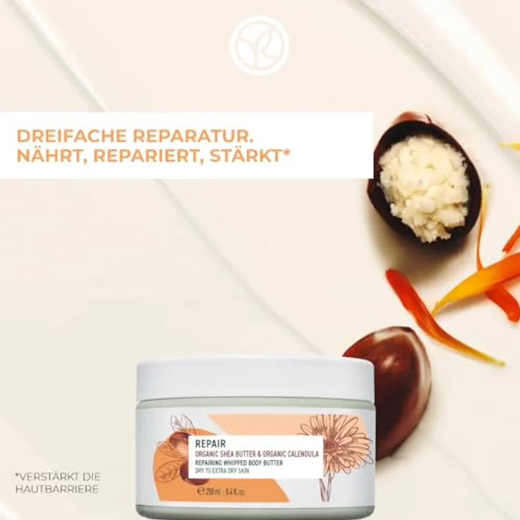 Yves Rocher Whipped Body Repair Butter 250ml| Geglättete und intensiv genährte Haut | Repair-Körperbutter für trockene und extratrockene Haut – Bild 2