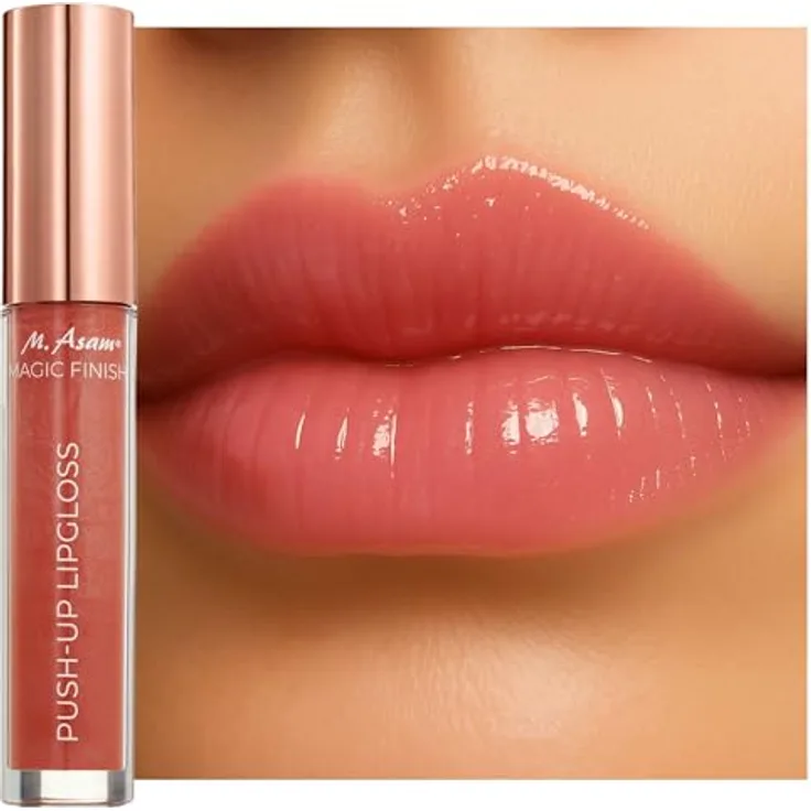 M. Asam MAGIC FINISH Push-up Lipgloss Mighty Nude, Plumping Nuder Lipgloss mit Hyaluron und prickelndem Effekt, 4 ml für volle, glänzende Lippen