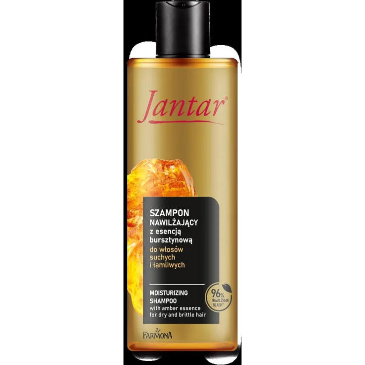 Farmona Jantar Feuchtigkeitsspendendes Shampoo für trockenes Haar mit Amber-Essenz, 300 ml, nährt und spendet intensiv Feuchtigkeit