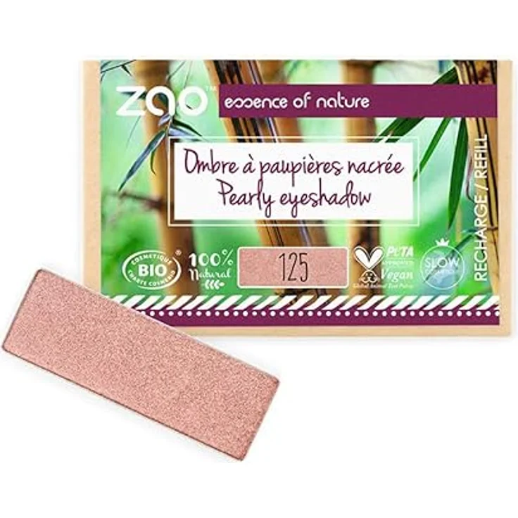 Zao Pearly Eyeshadow Refill, 1,3 g - Nachhaltiger Lidschatten in Nude-Tönen, vegan und biologisch zertifiziert – Bild 1
