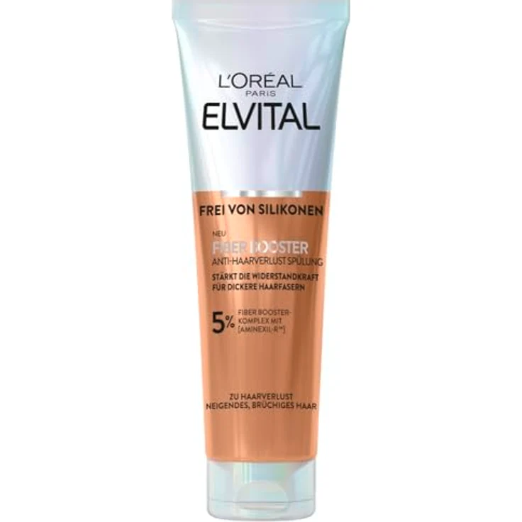 L'Oréal Paris Fiber Booster Anti-Haarverlust-Conditioner, Spülung gegen Haarausfall, Für dichteres & stärkeres Haar, Stärkt Haarfasern, Weniger Haarbruch, Gegen Haarverlust, Elvital, 150 ml – Bild 1