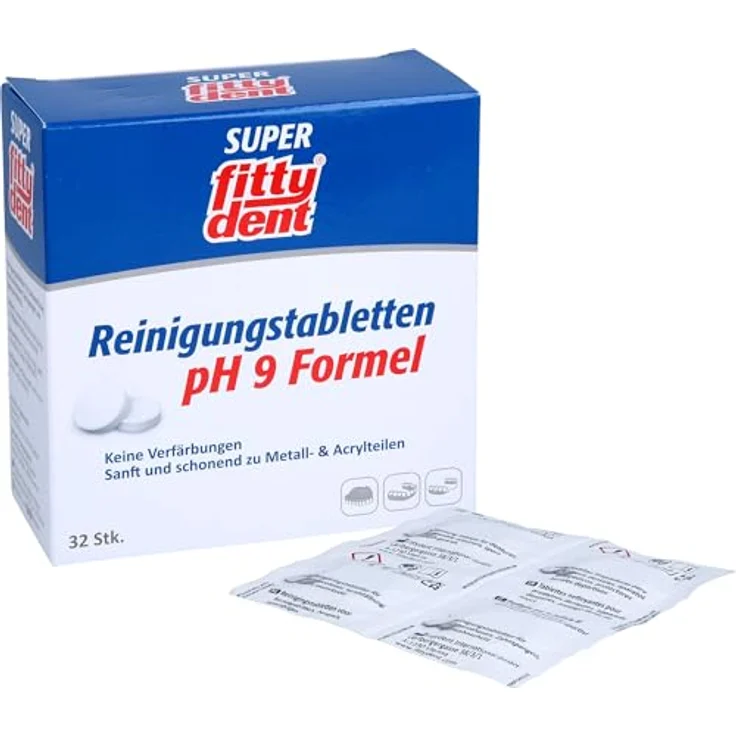 Fittydent Super 32er-Pack Gebissreiniger – Bild 3