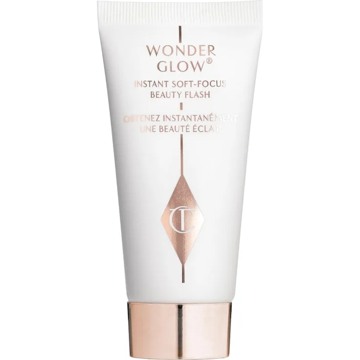 Charlotte Tilbury Wonderglow Face Primer, Make-up-Primer in praktischer Reisegröße 15 ml mit lichtstreuender Formel für jugendlichen Glanz