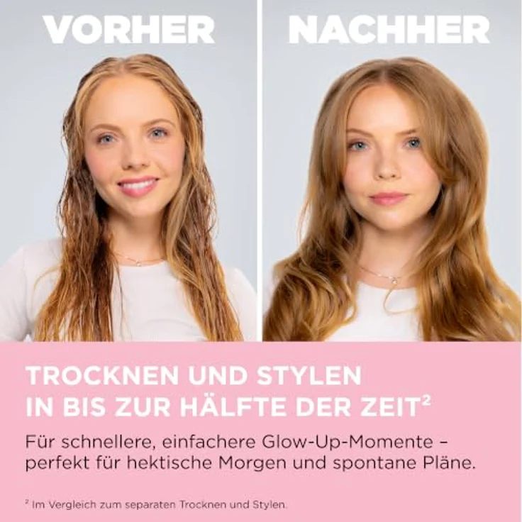 Revlon One Step Volumiser Glow RVDR5375, Haartrockner mit Tourmaline-Keramikbeschichtung, pink – Bild 3