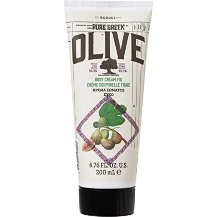 KORRES Bodylotion Damen PURE GREEK OLIVE & FIG 200ml - Bodymilk für trockene Haut mit Feigenduft & extra nativem Olivenöl, schnell einziehend, vegan & tierversuchsfrei – Bild 1