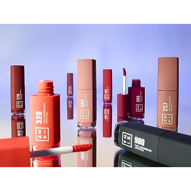 3INA The Longwear Lipstick, 6 ml, matte Farbe mit Hyaluronsäure, Nr. 320 - Dark Coral – Bild 6