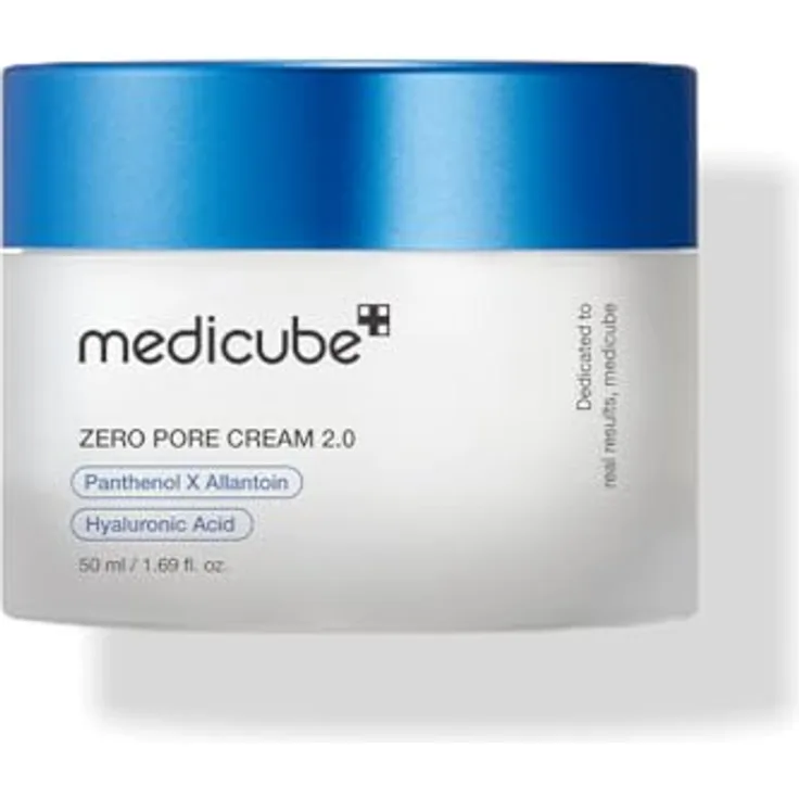 Medicube Zero Pore Cream 2.0, Gesichtscreme mit Hyaluronsäure, Panthenol und Allantoin zur Reduzierung von Poren, 50ml