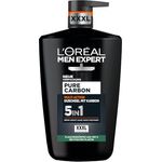 L'Oréal Paris Men Expert XXXL 5in1 Duschgel und Shampoo für Männer, Duschbad mit Karbon für Körper, Haare und Gesicht, 1000 ml