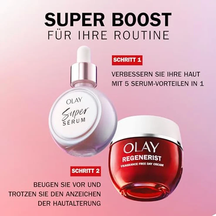 Olay Regenerist Tagescreme, Anti-Falten Gesichtscreme mit Niacinamid und Peptiden, 50ml, 24h Feuchtigkeit, ohne Duftstoffe – Bild 5
