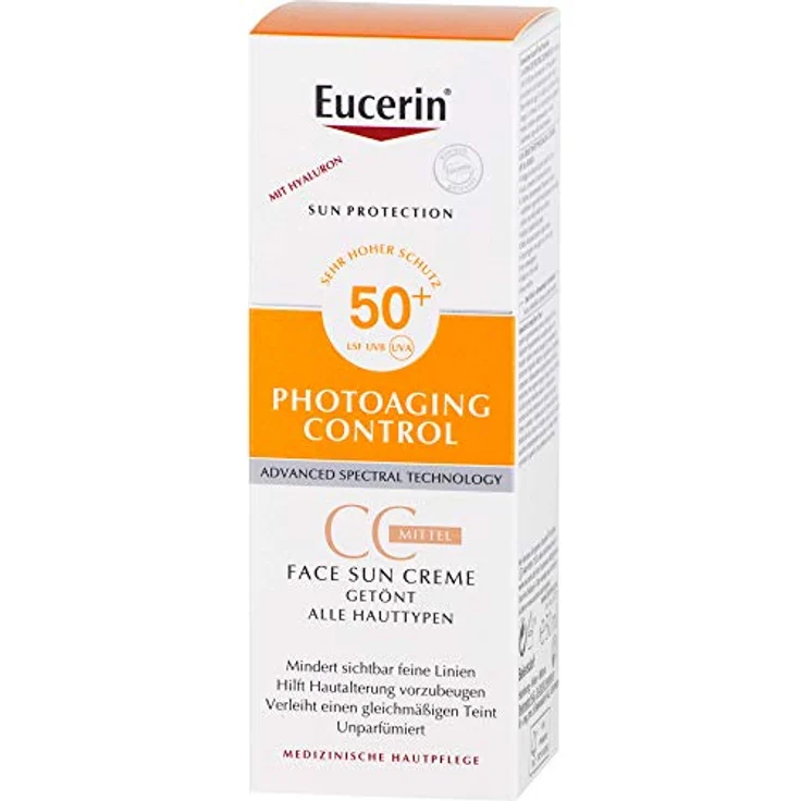 Eucerin Sonnenschutz Eucerin Sonnenschutz Photoaging Control Face Sun CC Creme LSF 50 Sonnencreme 50 ml – Bild 3