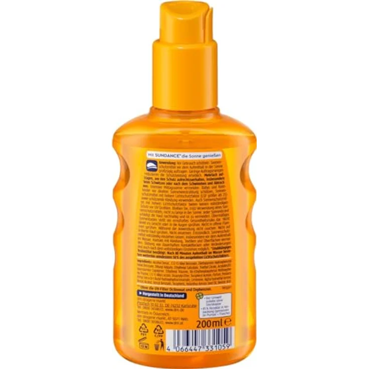 Sundance Transparentes Sonnenspray LSF50 (200ml) – Bild 2