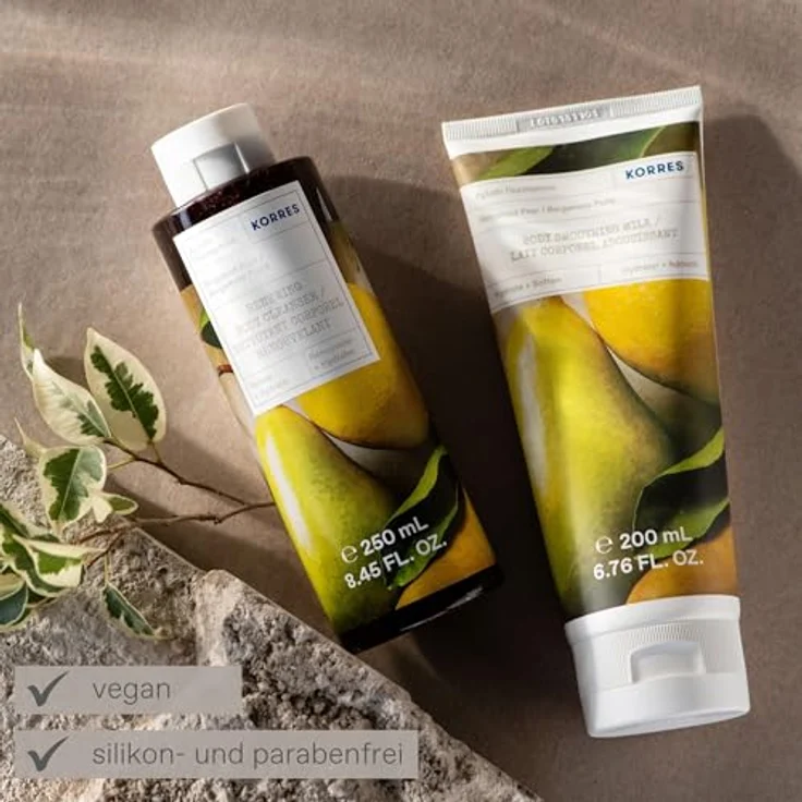 Korres Bergamot Pear, glättende Körpermilch 200 ml, intensiv feuchtigkeitsspendend, für samtweiche Haut – Bild 2