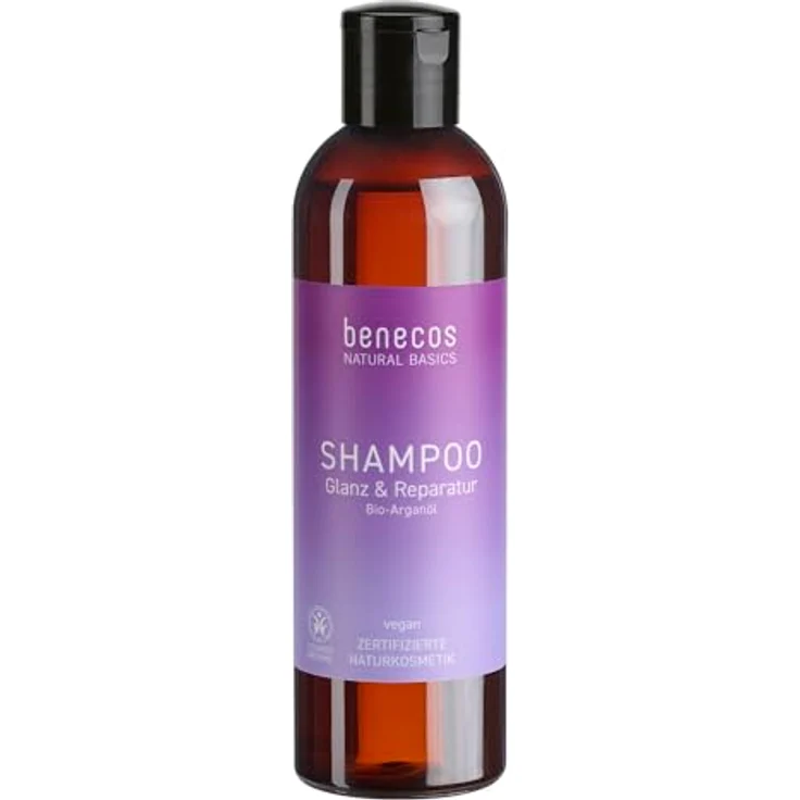 Benecos Haarshampoo Arganöl, Shampoo Glanz & Reparatur mit Bio-Arganöl, 250ml, PETA approved – Bild 1