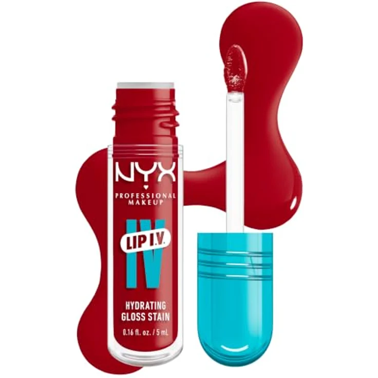 NYX Professional Makeup LIP IV Hydrating Gloss Serum, Lippgloss in 22 Cherry Drenched, 5 g – Bild 1