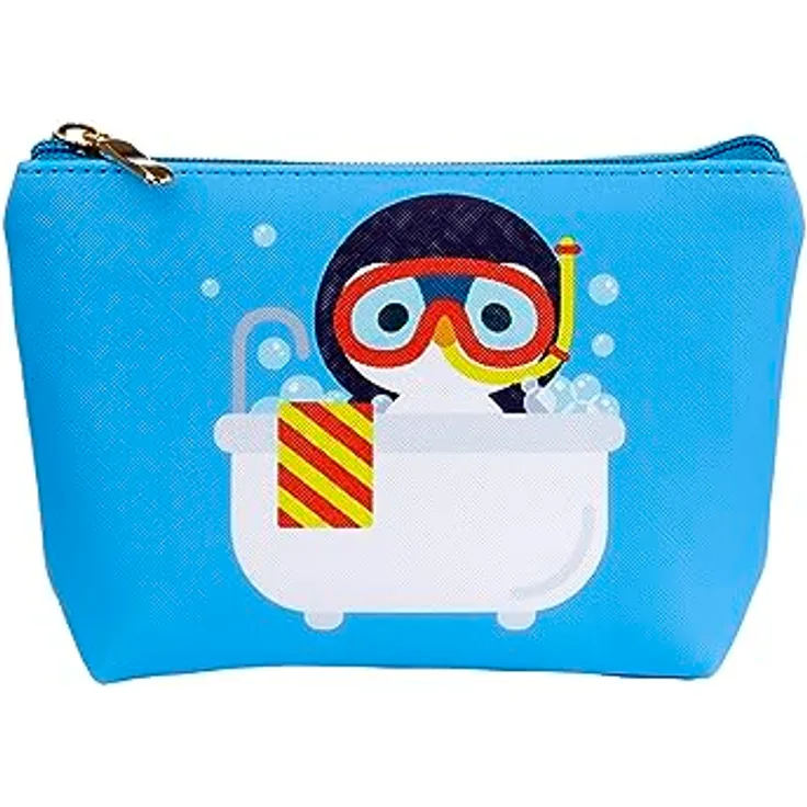 Puckator Adoramals Kulturbeutel, Pinguin, klein, PVC, Höhe 12 cm, Breite 18 cm, Tiefe 4 cm