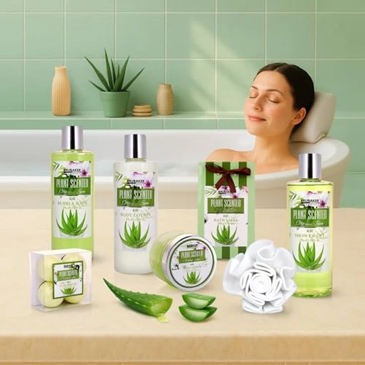 11 tlg. Aloe Vera Beautyset Geschenkset im Flechtkorb – Bild 7