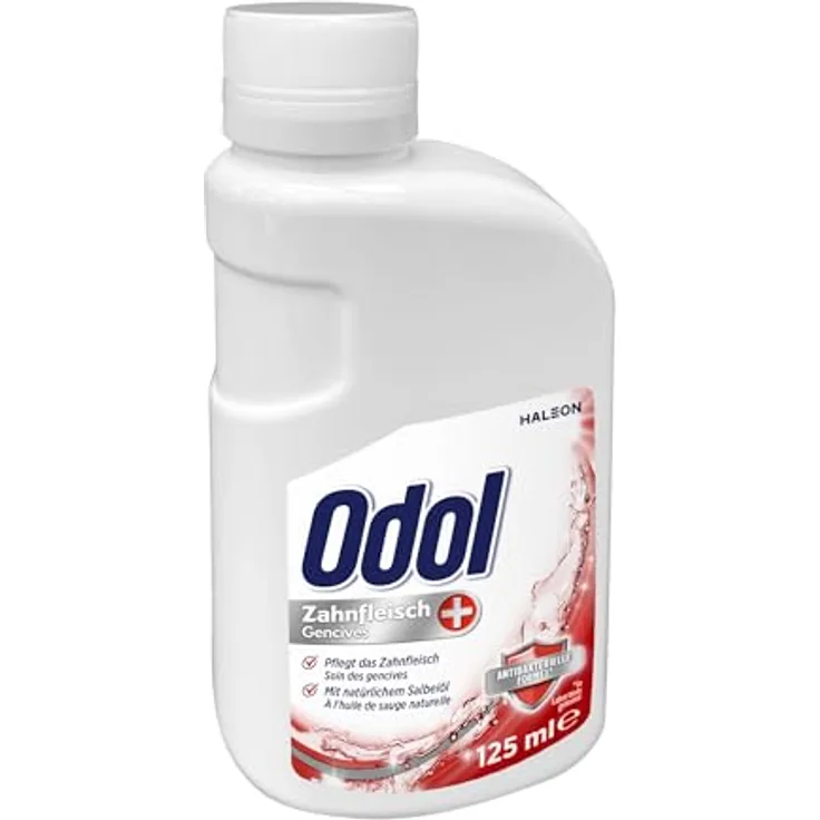 Odol med 3 Zahnfleisch Plus, alkoholfreie Mundspülung zur Zahnfleischpflege, 125ml