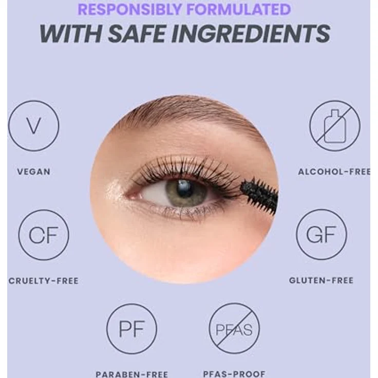 WONDERSKIN Power’Full Wimpernverlängernde Volumenmascara, 10 ml, für dichtere und längere Wimpern, vegan – Bild 5