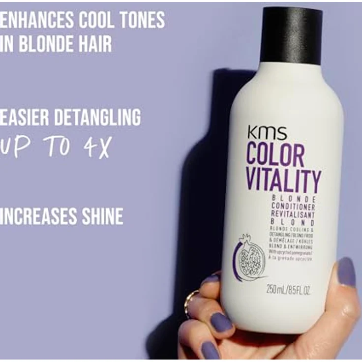 KMS COLORVITALITY Blonde Conditioner 750ml für trockenes, poröses oder gelbstichiges blondes Haar – Bild 3
