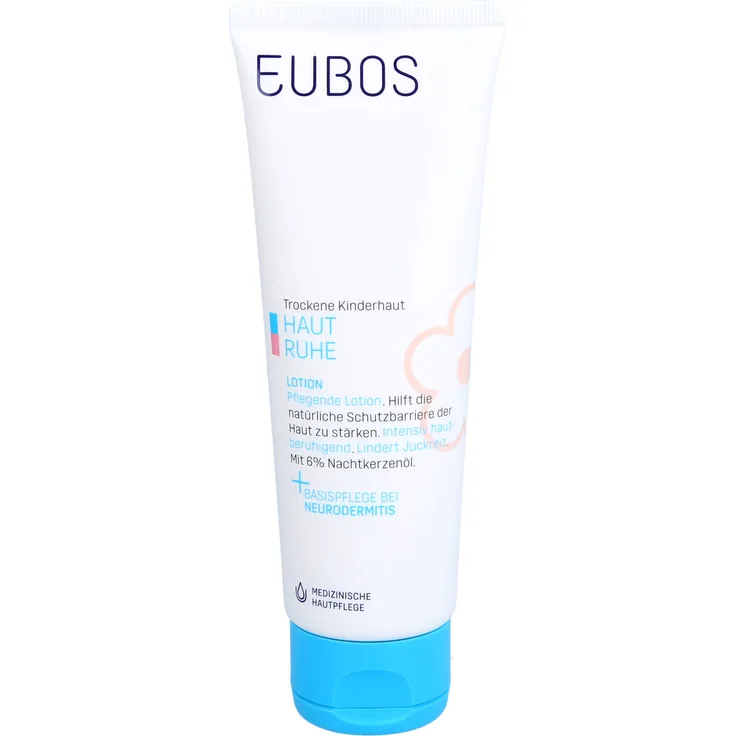 EUBOS Kinder Haut Ruhe Lotion, 125 ml, medizinische Hautpflege für empfindliche Kinderhaut