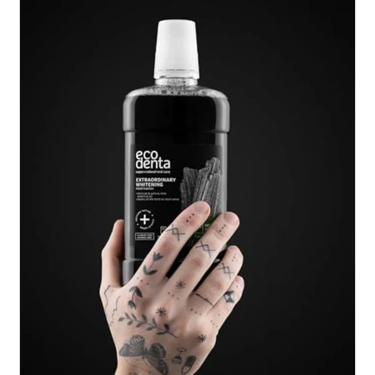 Ecodenta Mouthwash Extra Whitening Mundwasser mit Aktivkohle 500 ml – Bild 5