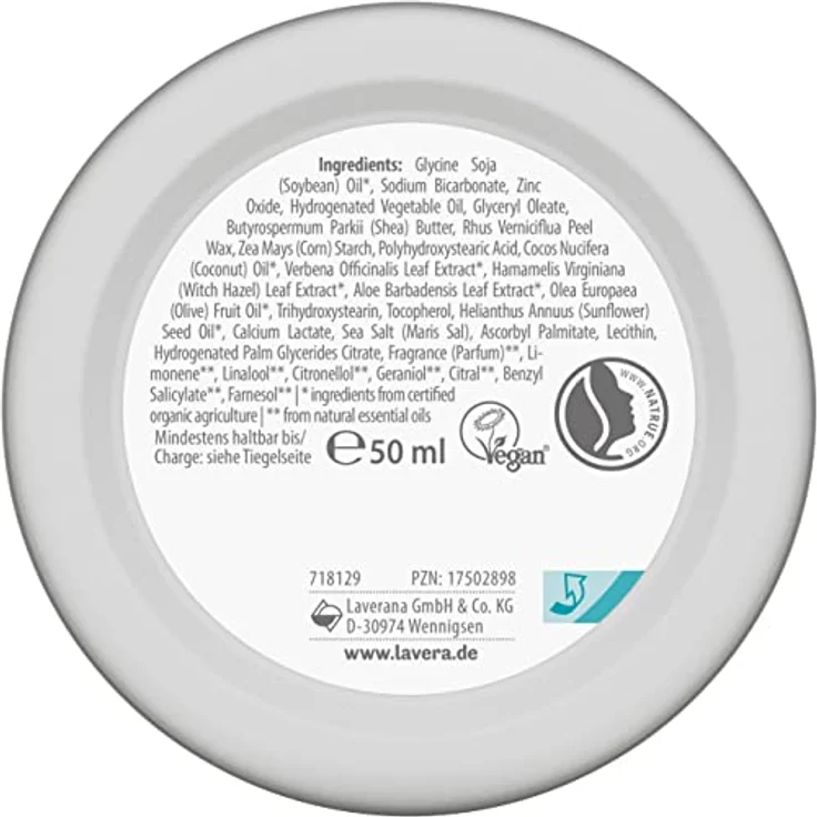 lavera Deo Creme basis sensitiv NATURAL & SENSITIVE - mit Bio-Aloe Vera & natürlichen Mineralien - 48 Stunden zuverlässiger Schutz - Naturkosmetik - vegan - Bio (1 x 50 ml) – Bild 3