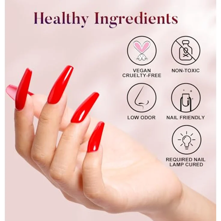 AIMEILI 15ml Base Coat & No Wipe Top Coat, UV LED Gel Nagellack Set mit 21 Tagen Hochglanz-Halt – Bild 2