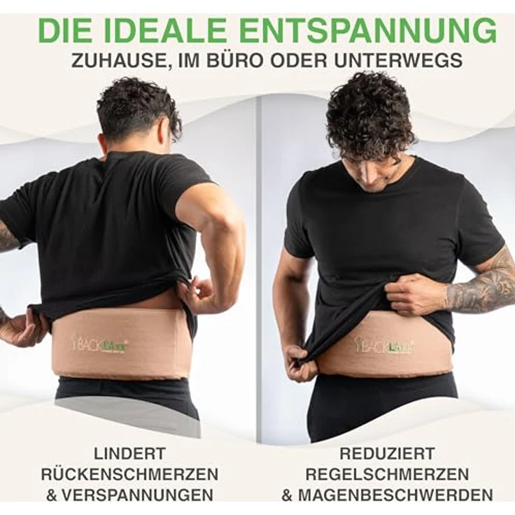 BACKLAxx® Massagegerät Akupressur Lendengürtel, Intensitätsregulierung durch Klettverschluss, umweltfreundliches Halbleinen, 736 Spitzen gegen Rückenschmerzen – Bild 5